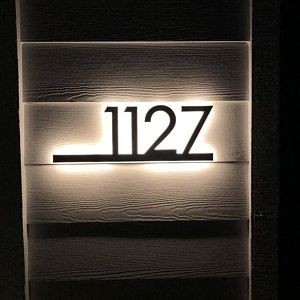 Lighted house numbers light address backlit sign led