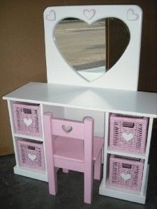 Little girls vanity table and chair girls vanity table