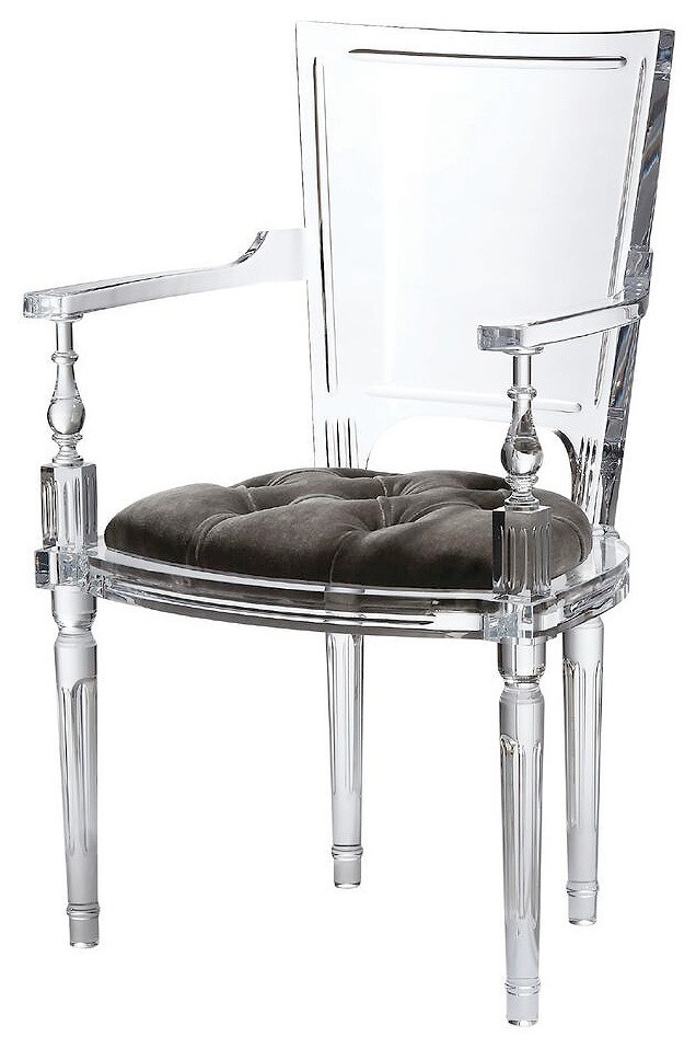 Marilyn acrylic arm chair ghost clear plastic dining