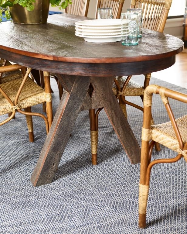Oval wood dining table hgtv