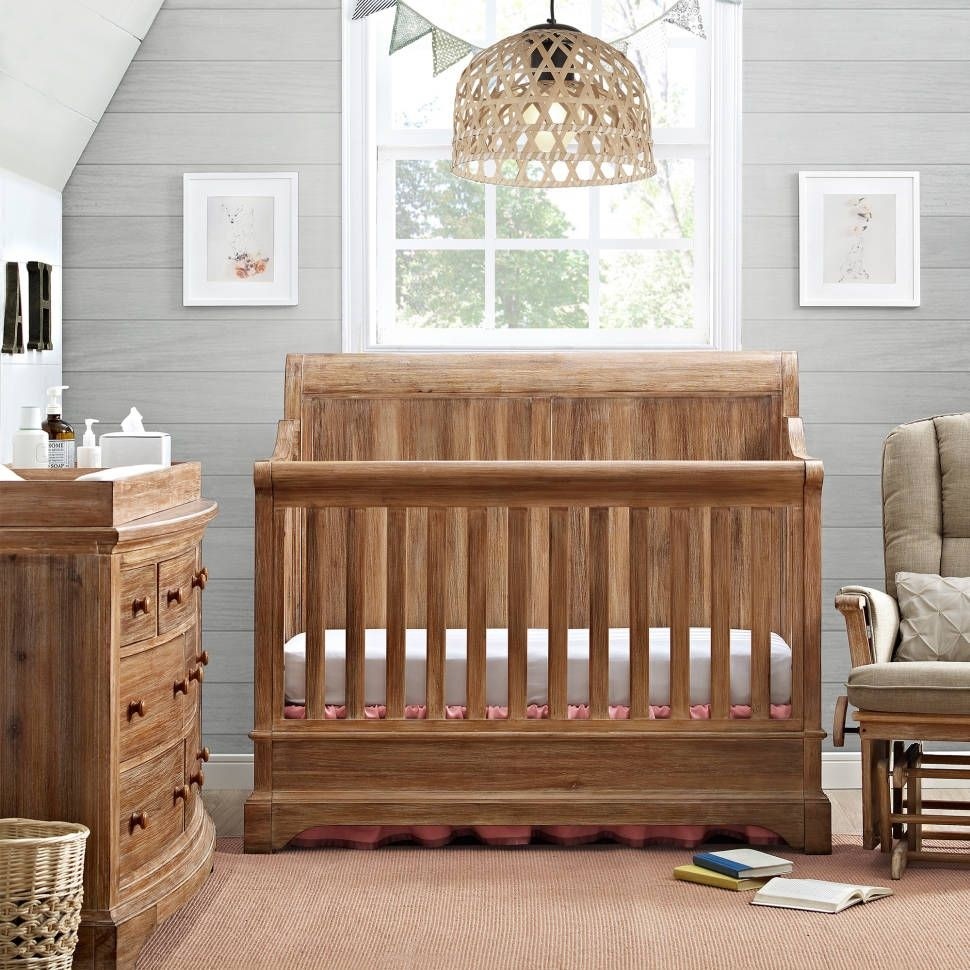 Pembrooke 5 in 1 convertible crib wooden baby crib