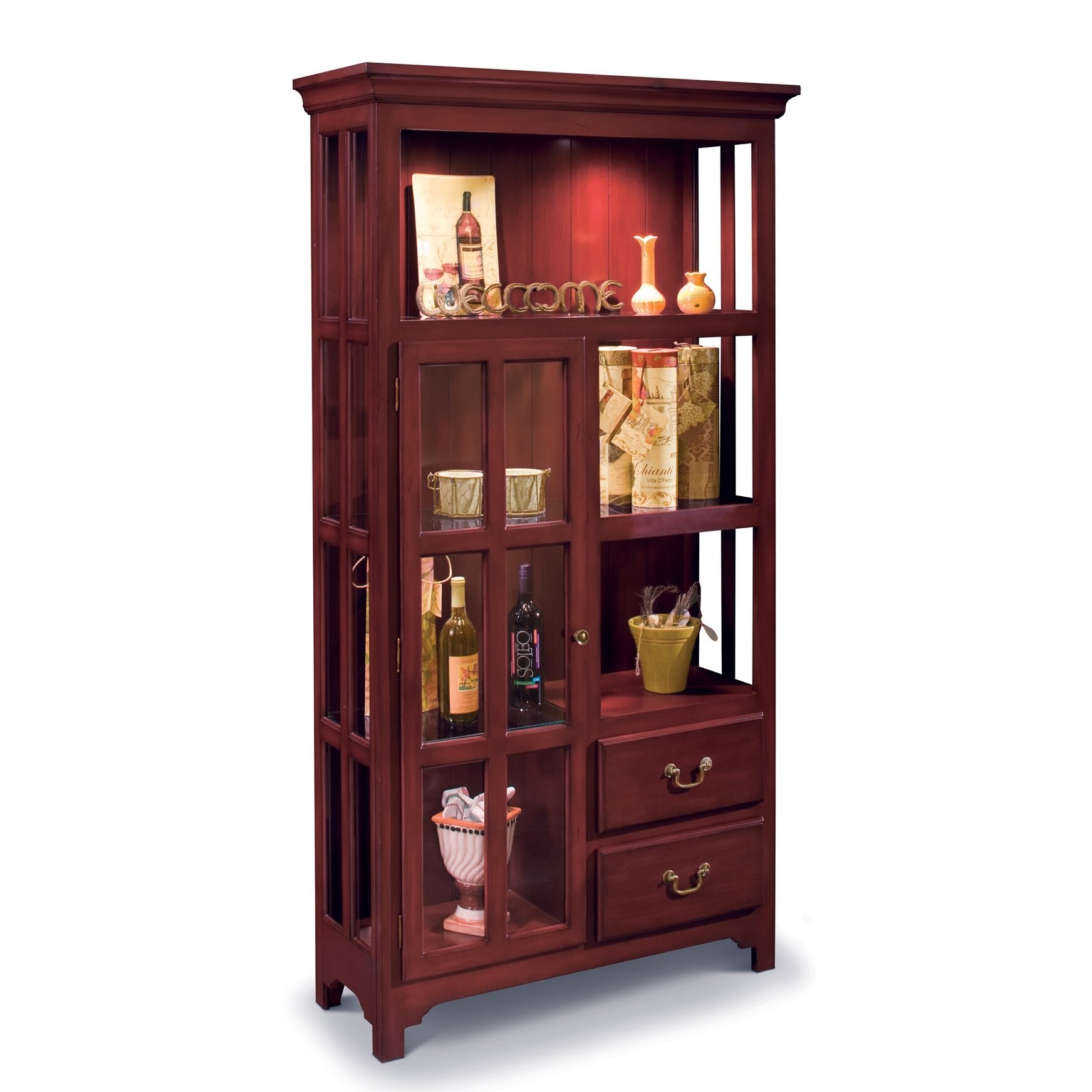 Philip reinisch co colortime solid wood curio display