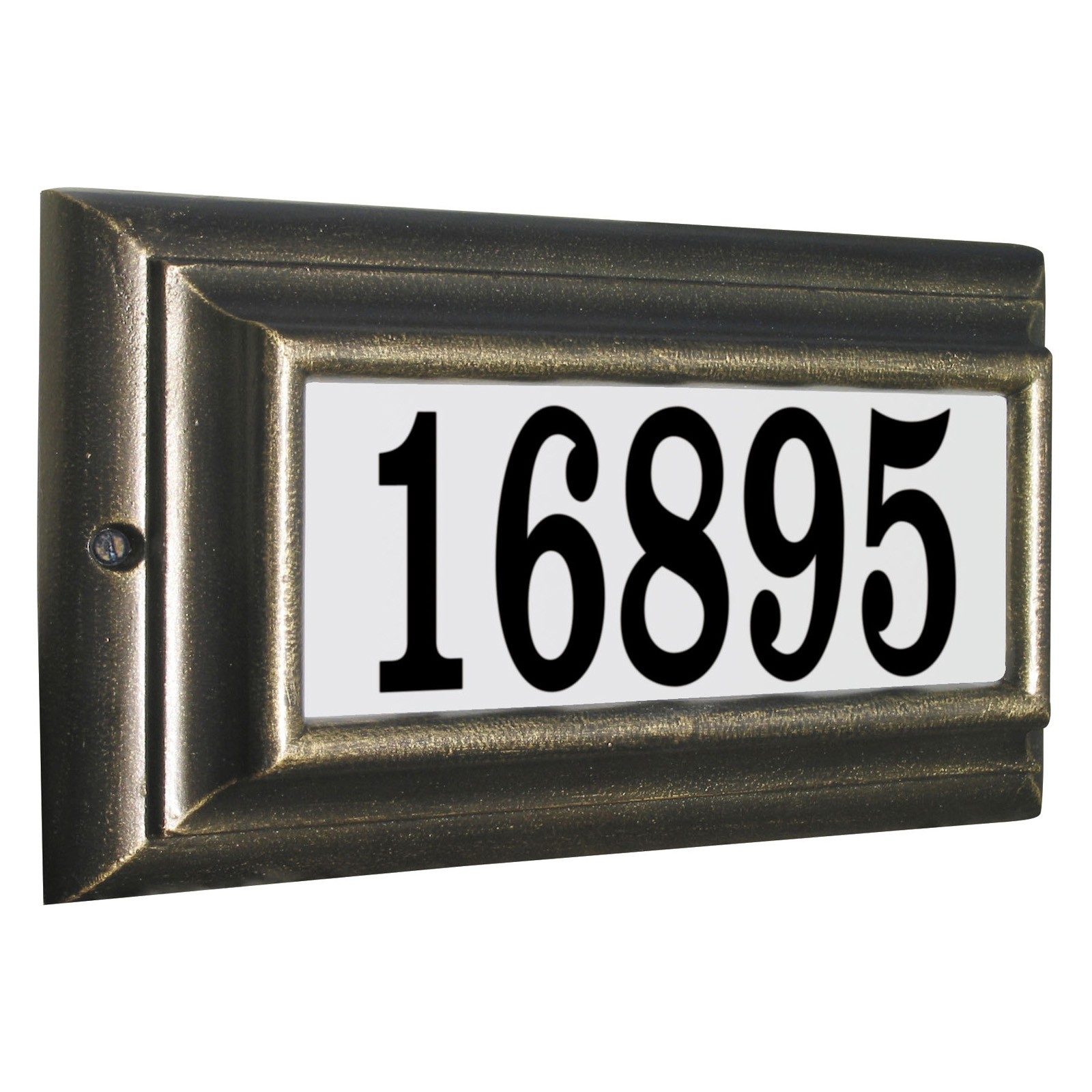 Qualarc edgewood standard lighted address plaque address