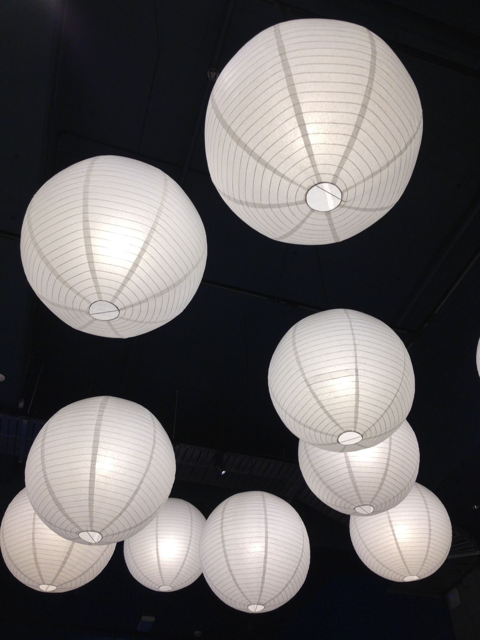 Rice paper lamps at auckland museum