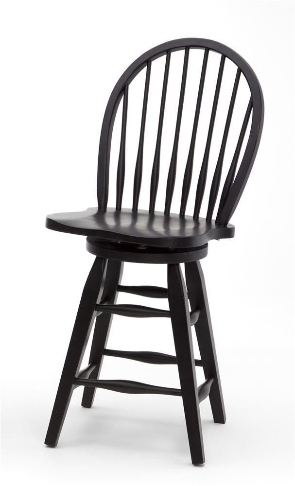 Rustic traditions 24 inch windsor bar stool w swivel by