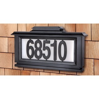 Shop black series solar powered lighted address plaque