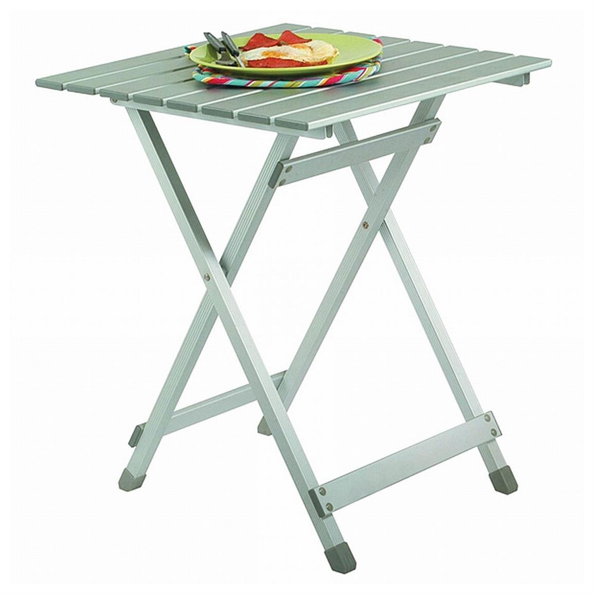 Small easy fold square aluminum table 425499 tables at