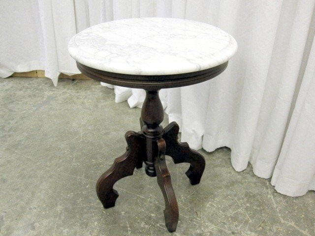 Small victorian style italian marble table by kimball for