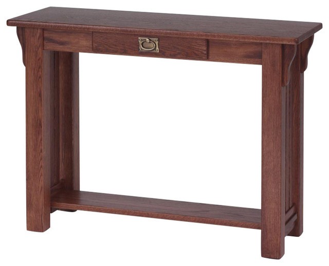 Solid oak authentic mission sofa table traditional