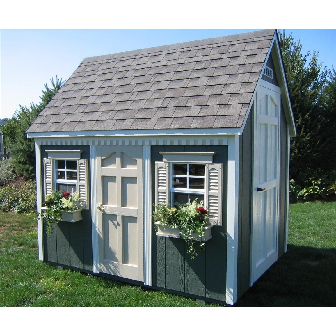 Suncast r 8 x 6 backyard cottage playhouse with front