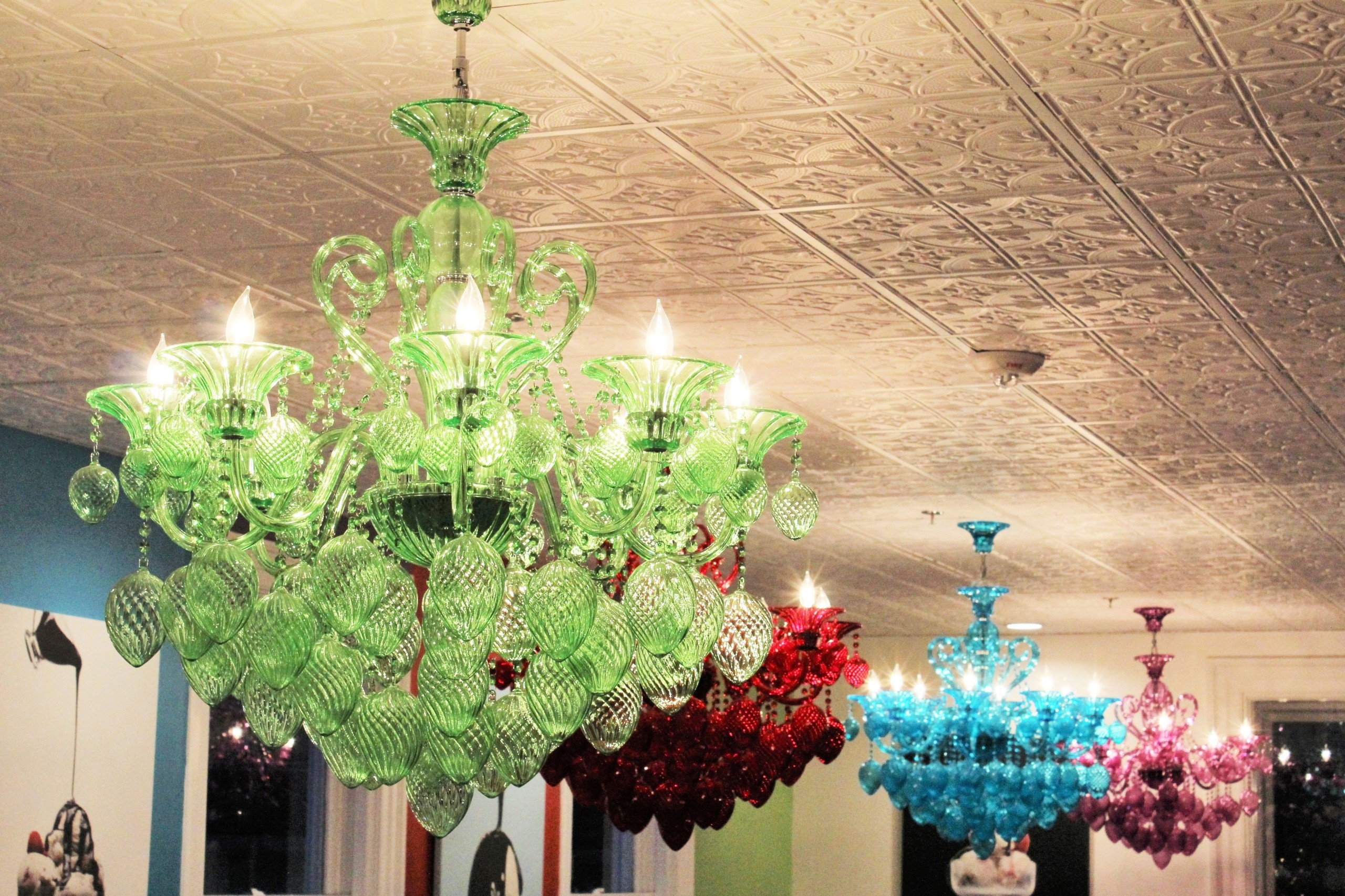 Sweetpetes rainbow chandeliers ceiling lights