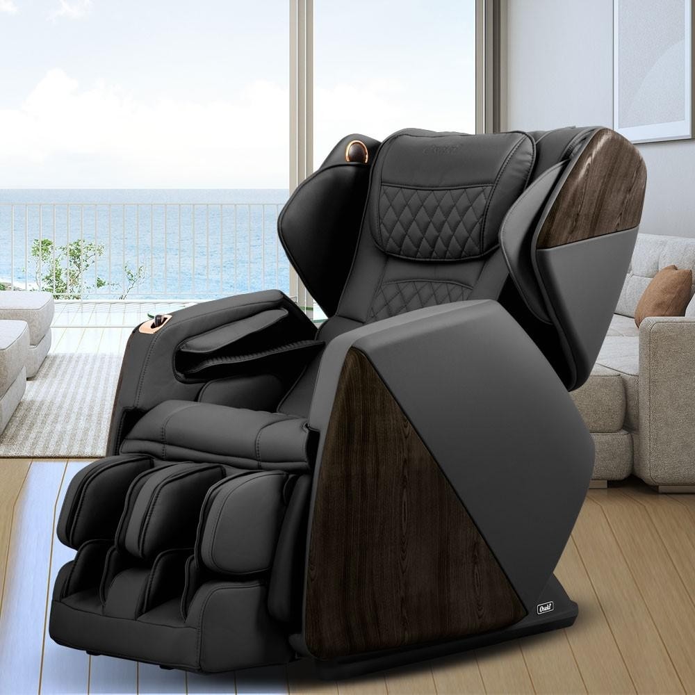 Titan pro series soho black faux leather reclining massage