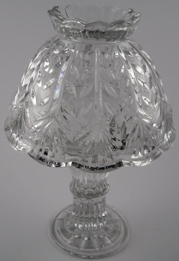 Votive glass 2 piece lamp vintage 9 tall