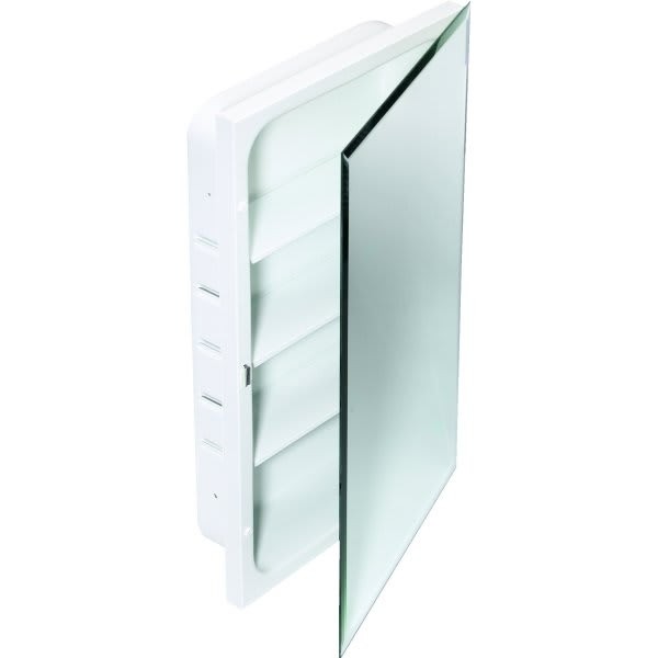 16w x 26 h recessed beveled edge mirrored medicine cabinet