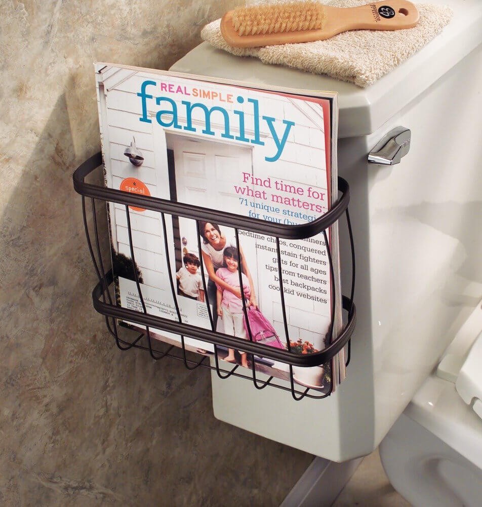 23 best bathroom magazine rack ideas to save space in