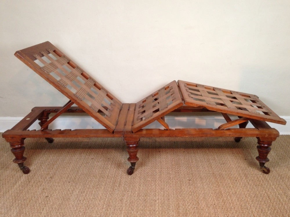 A victorian oregon pine folding day bed c 1890 263657