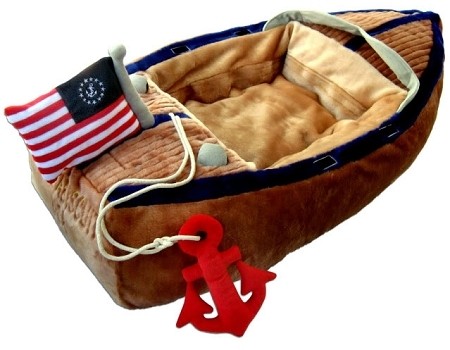 Ahoy boat dog bed by haute diggity dog novelty dog