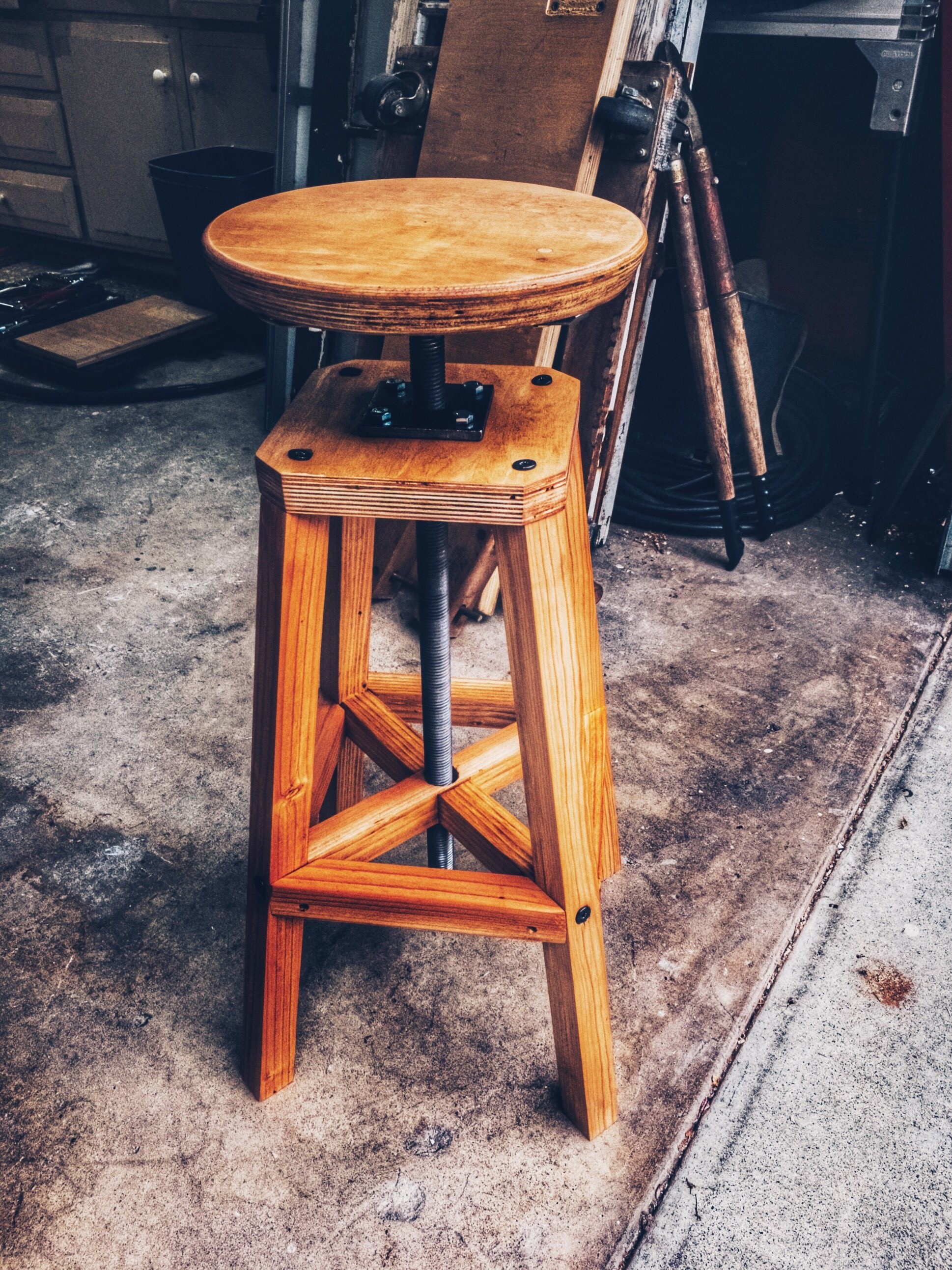 Ana white suped up shop stool diy projects