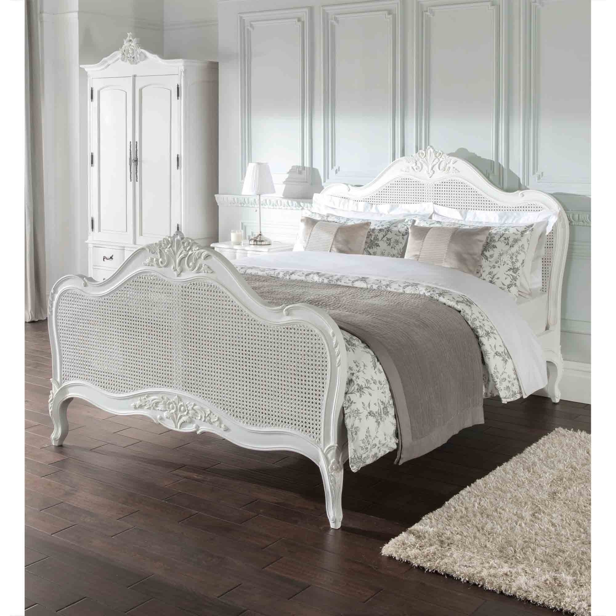 Antique french style bed shabby chic bedroom furniture 1
