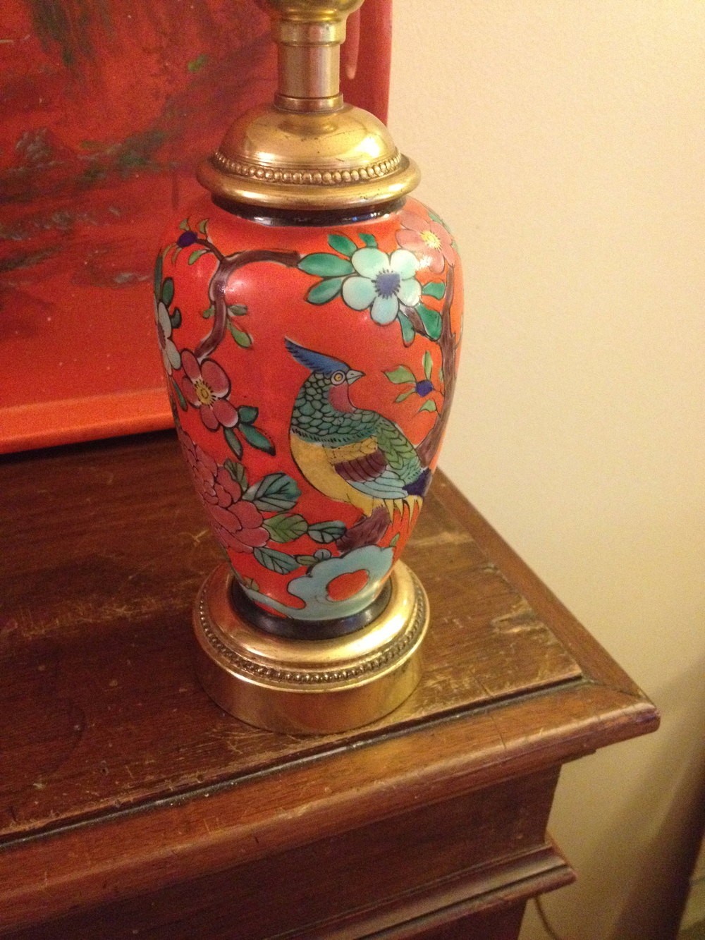 Antiques atlas oriental hand painted lamp in porcelain