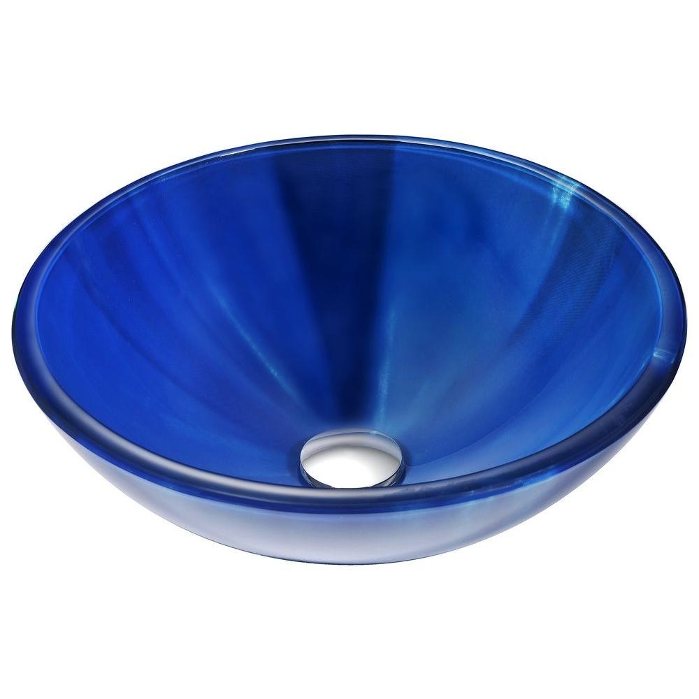 Anzzi meno series deco glass vessel sink in lustrous blue