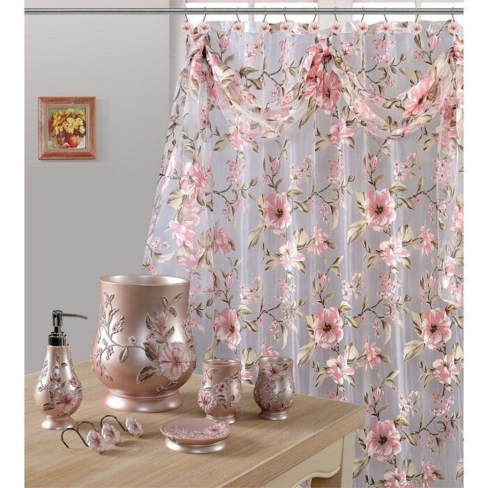 Astoria grand chanelle sheer single shower curtain