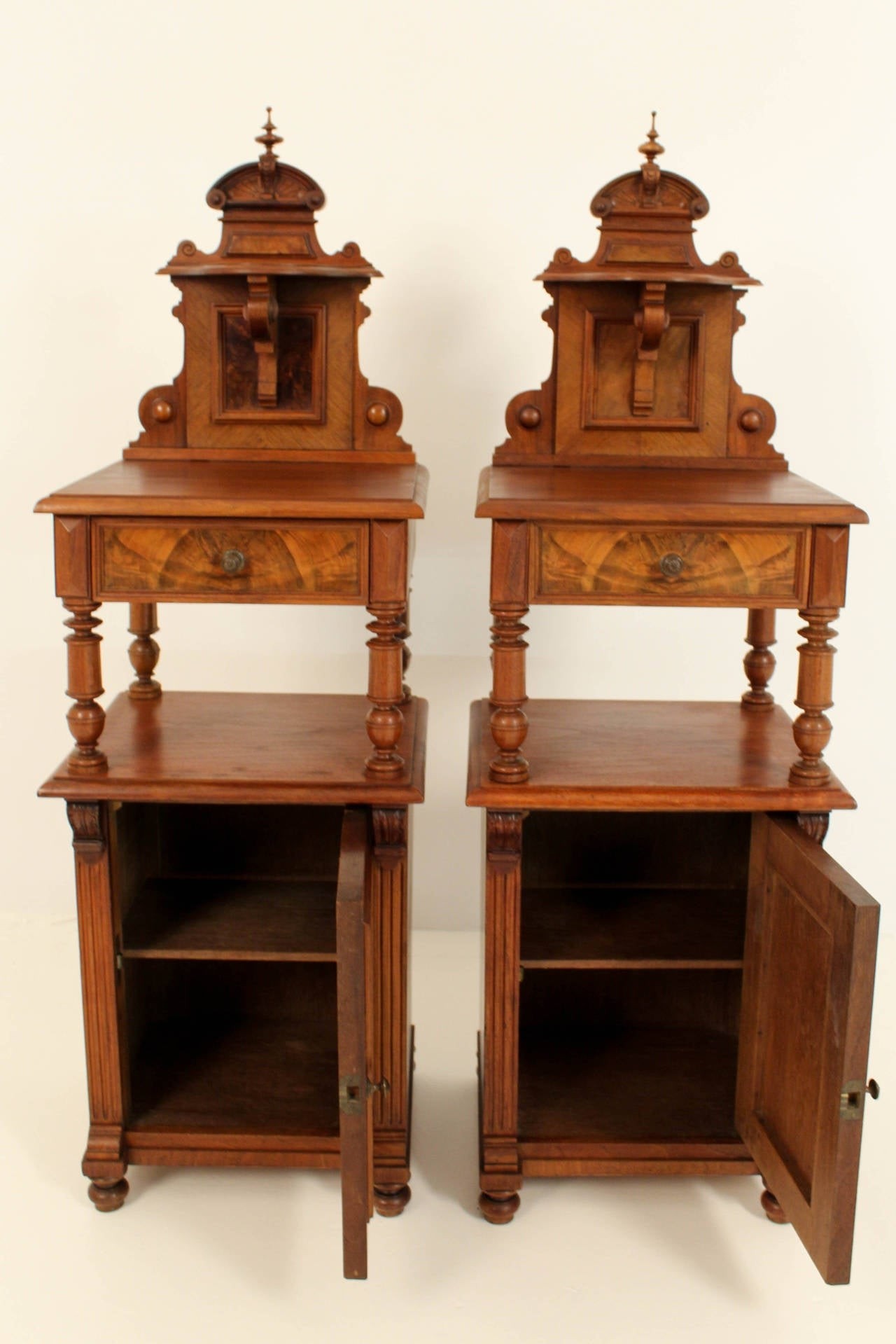 Beautiful pair of victorian nightstands 1890s at 1stdibs