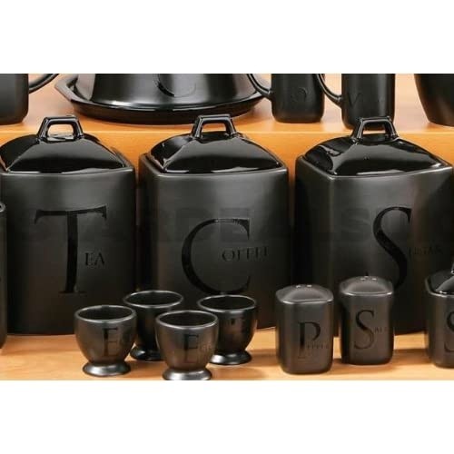 Black kitchen canisters 7