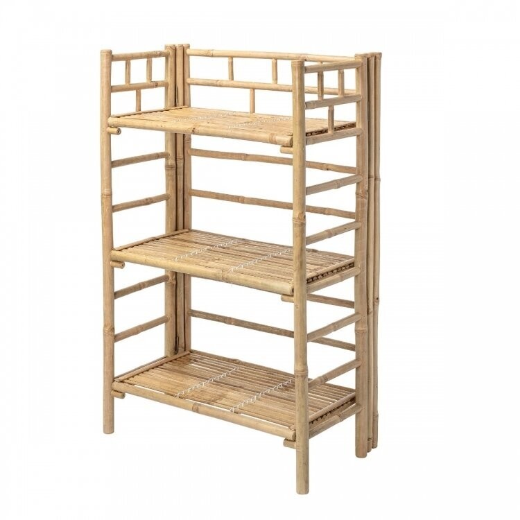 Bloomingville folding bamboo bookcase accessories for