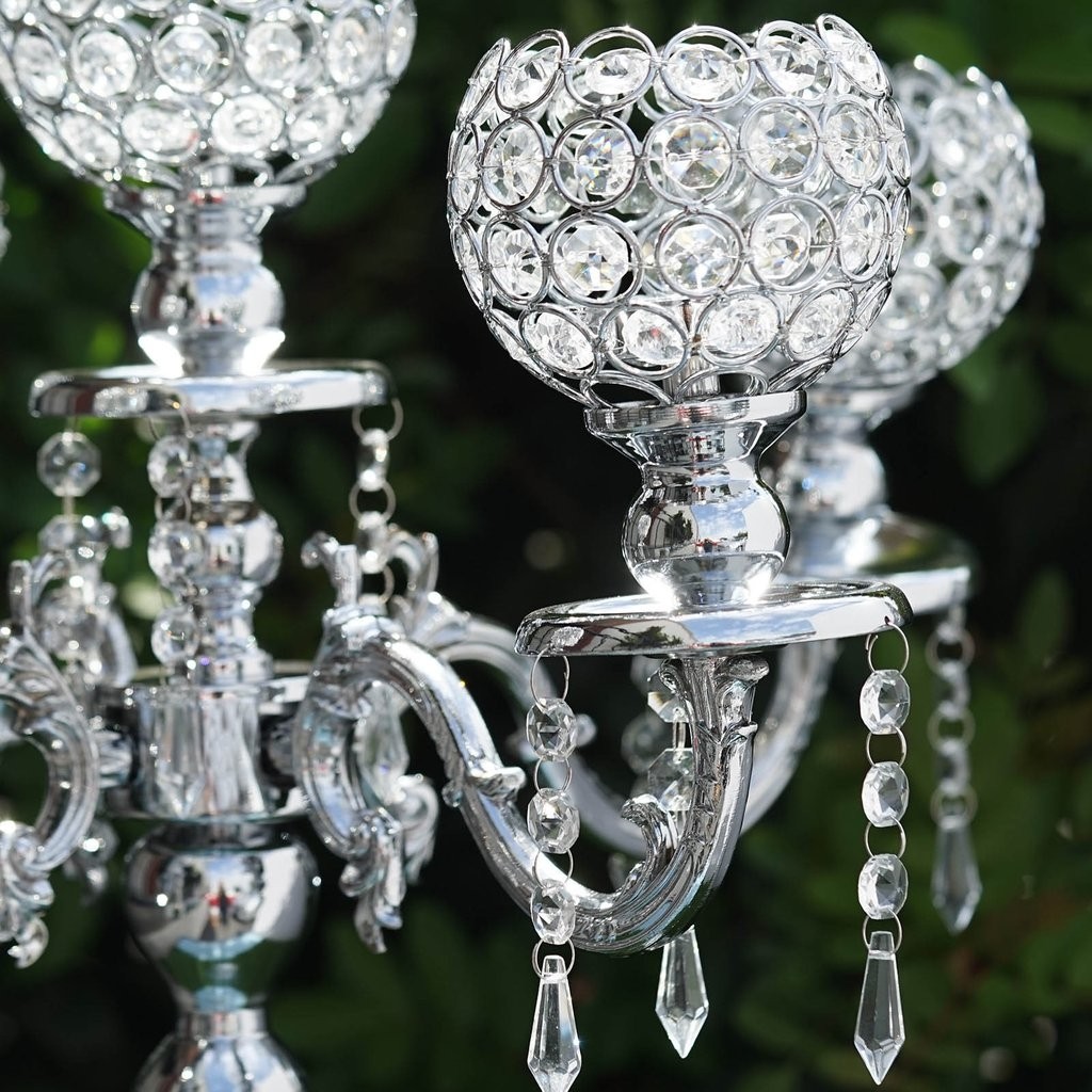 Candelabra chandelier crystal votive candle holder wedding 3