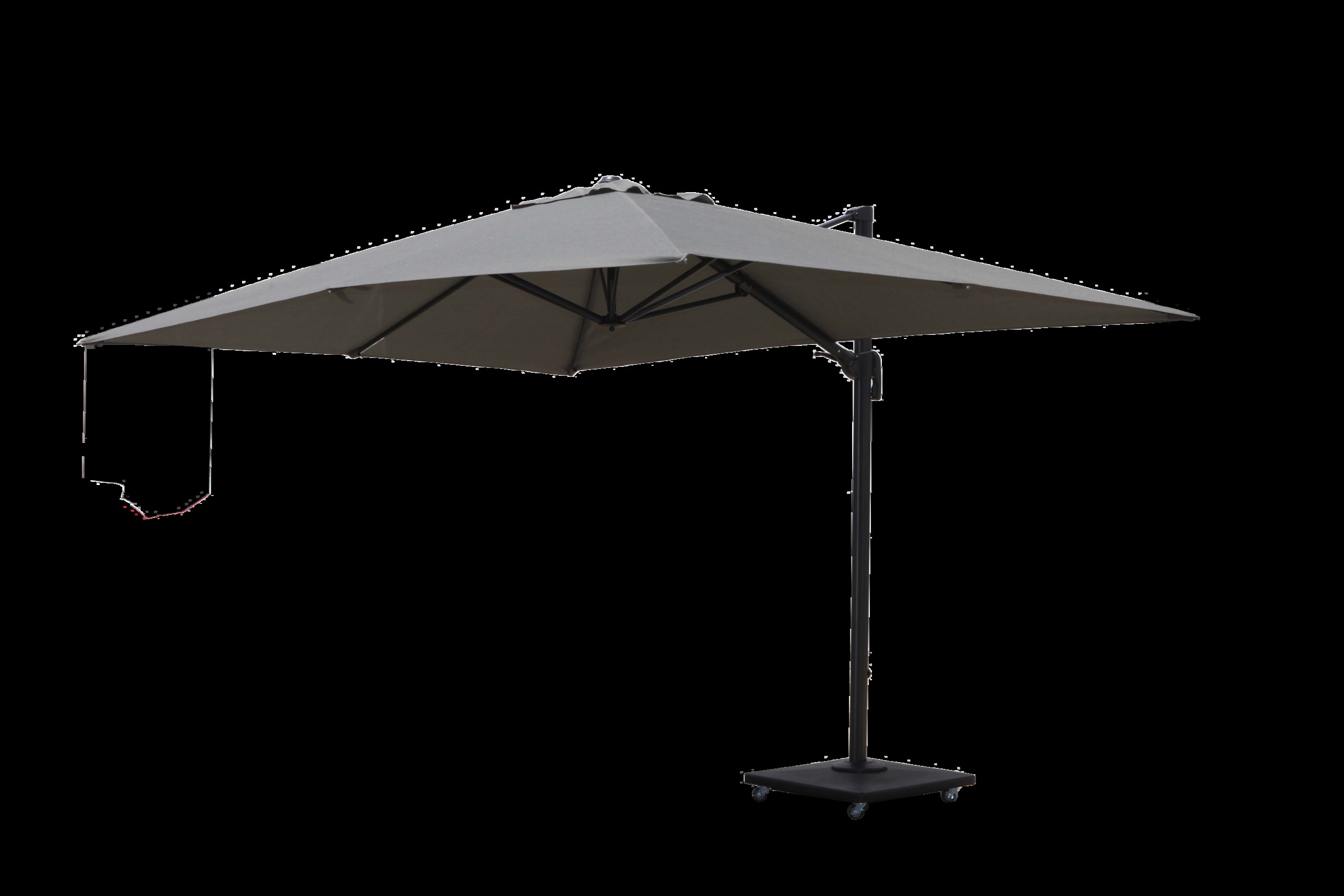 Cantilever umbrella 4m x 3m rectangle boston charcoal