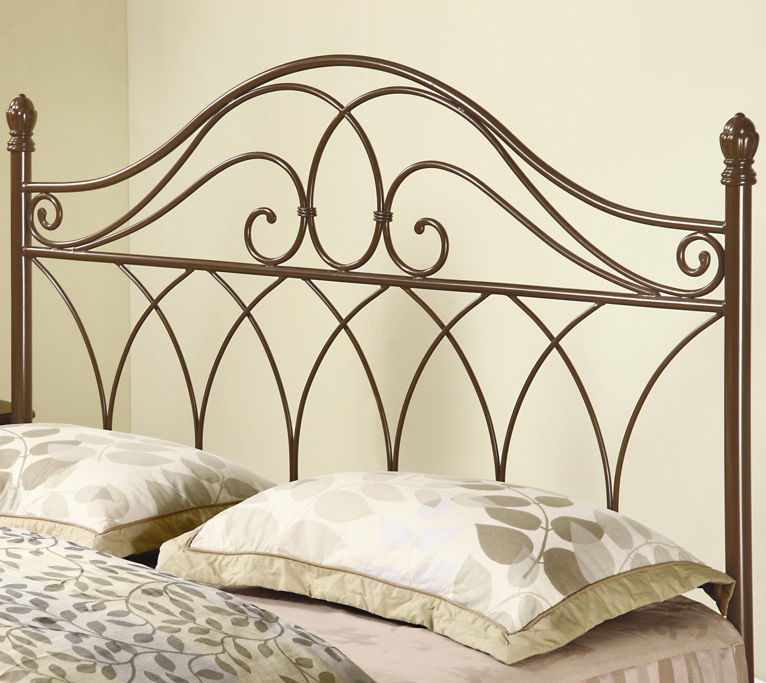 Coaster iron beds and headboards full queen brown metal