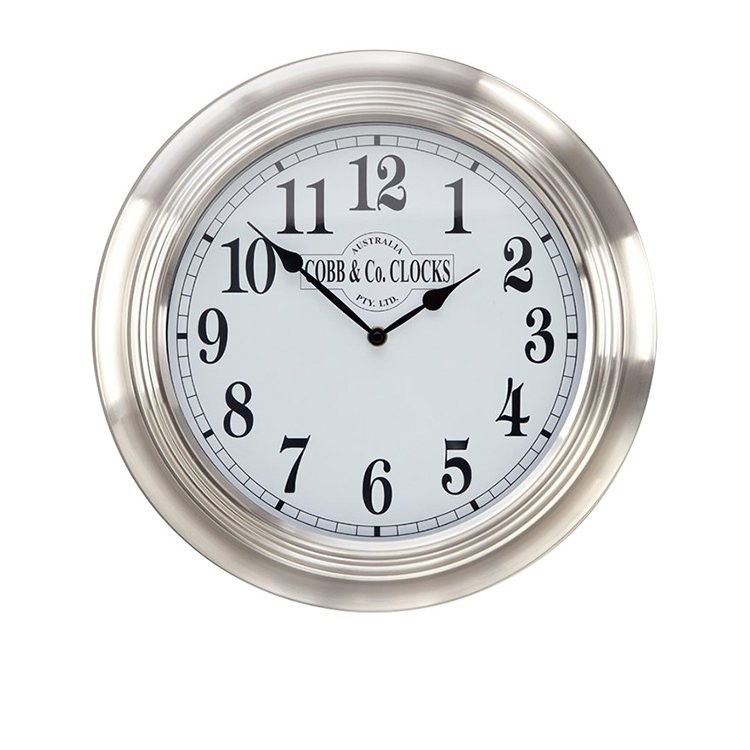 Cobb co stainless steel wall clock 38cm on sale now