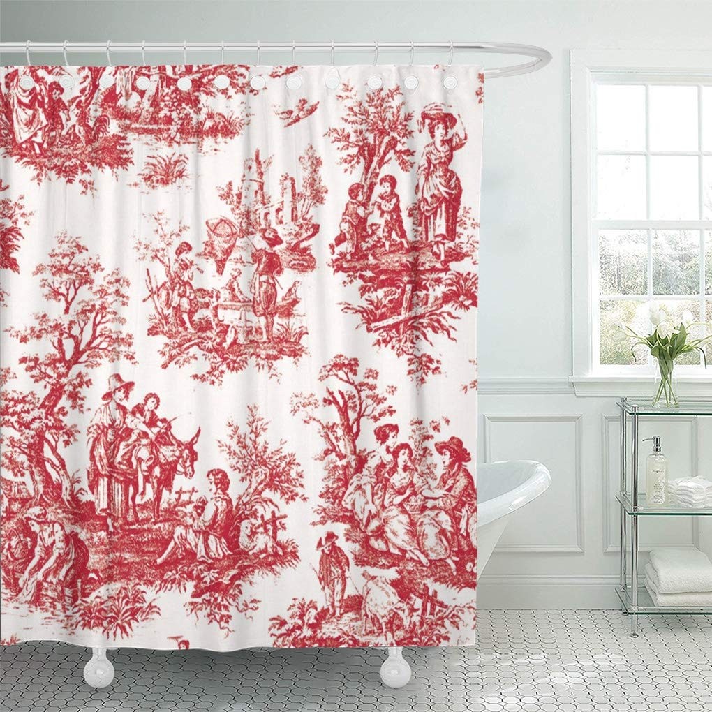 Cynlon toile red french country vintage custom trending