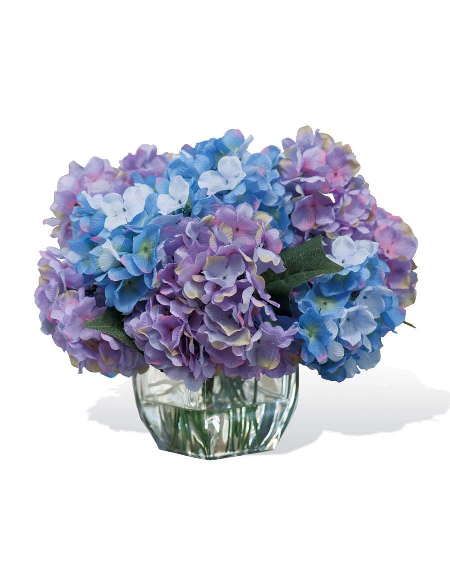 Easily decorate with hydrangea silk flower centerpiece at 2