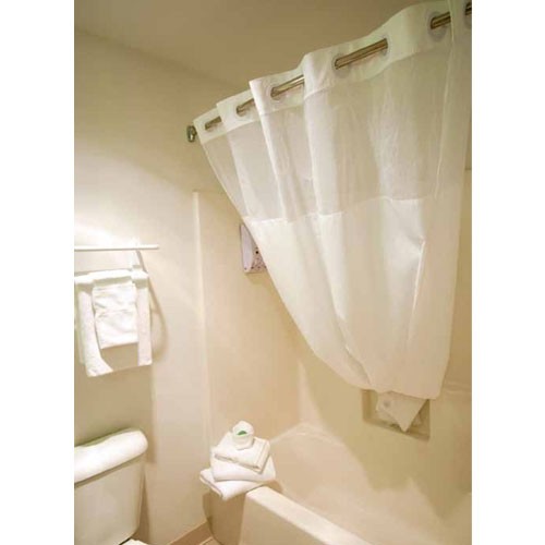 Ganesh no hook fabric shower curtain w 12 sheer voile