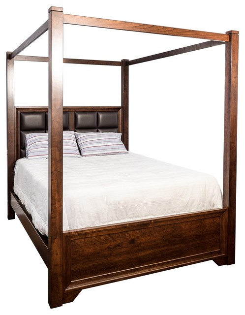 Grand river canopy bed twin modern four poster beds