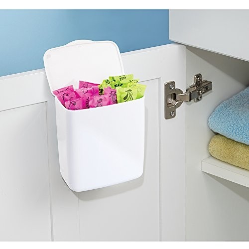 Interdesign una tampon holder for bathroom over cabinet
