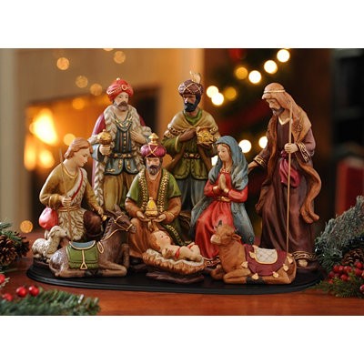 Kirklands ceramic nativity scene set of 9 questions