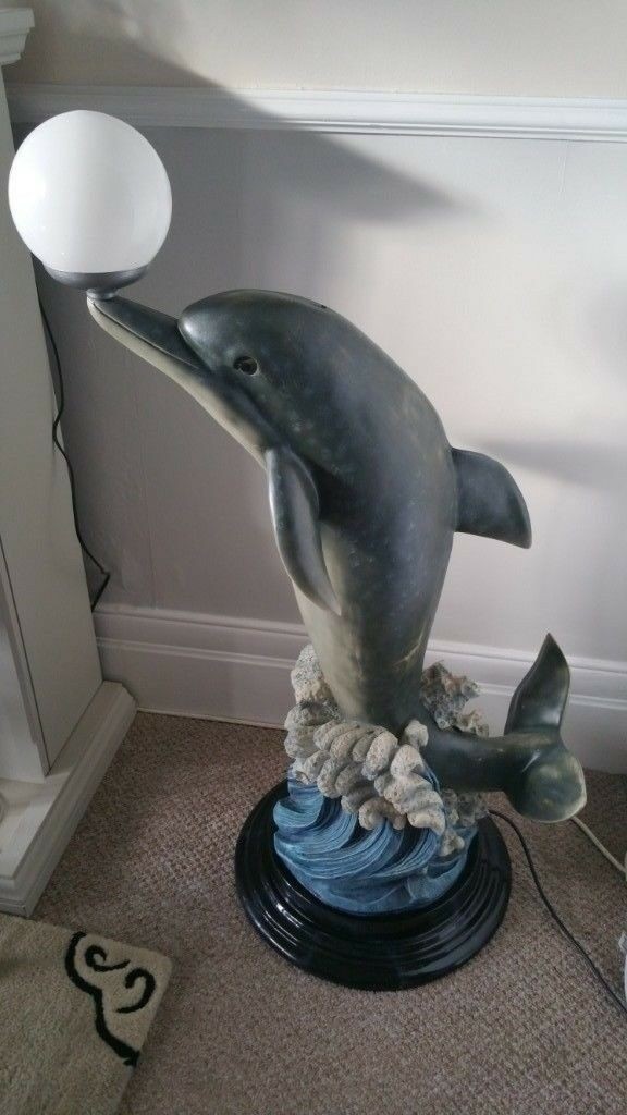 Lovely unusual very large dolphin floor lamp in hebburn