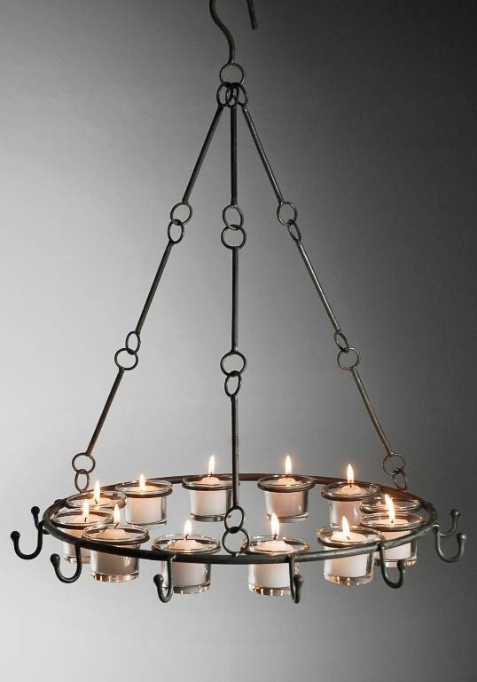 Metal candle chandelier with hooks save 25 candle