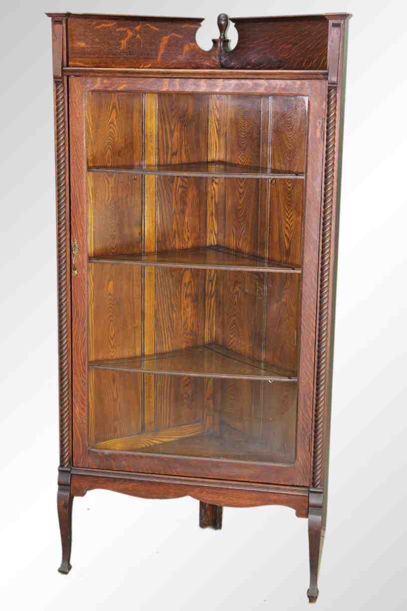 Oak corner china cabinet home furniture design