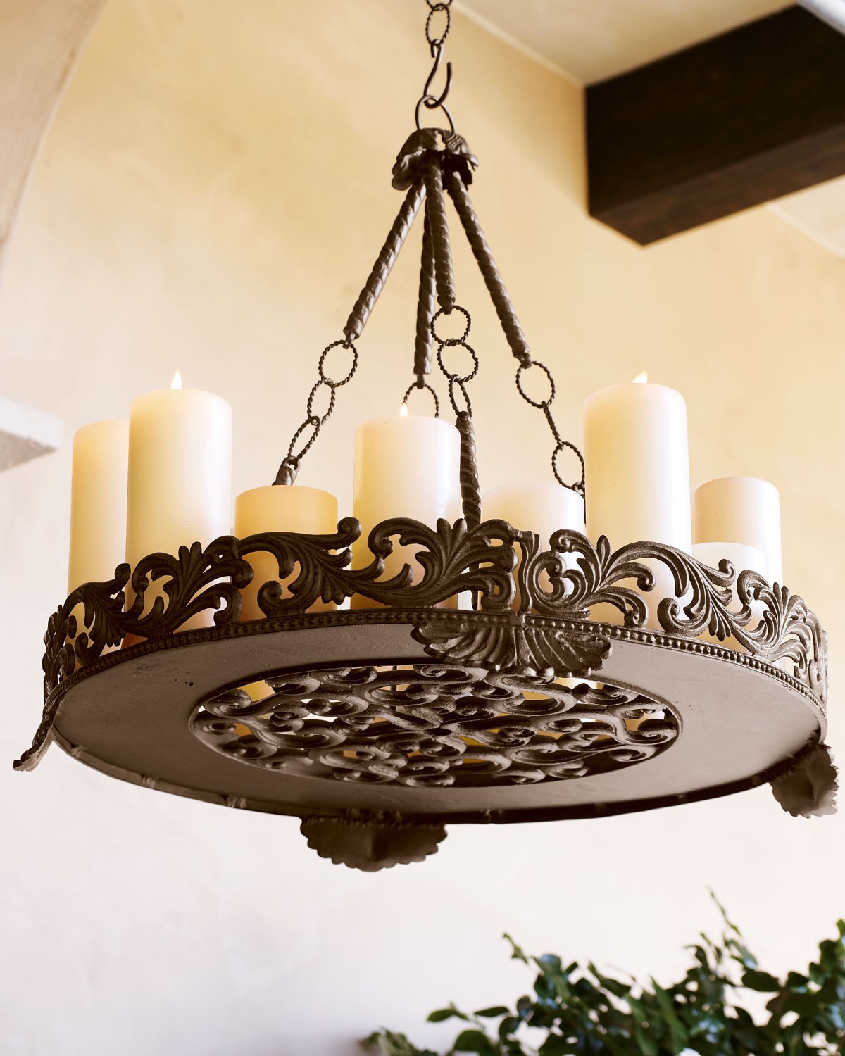 Outdoor candle chandeliers wrought iron decor ideasdecor