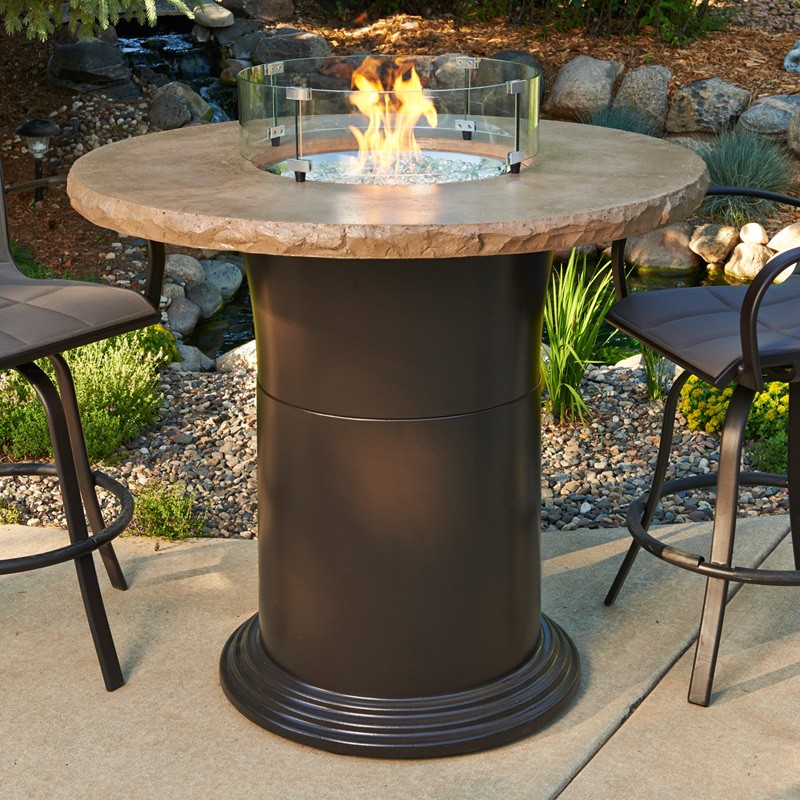 Outdoor greatroom 48 in colonial bar height fire pit