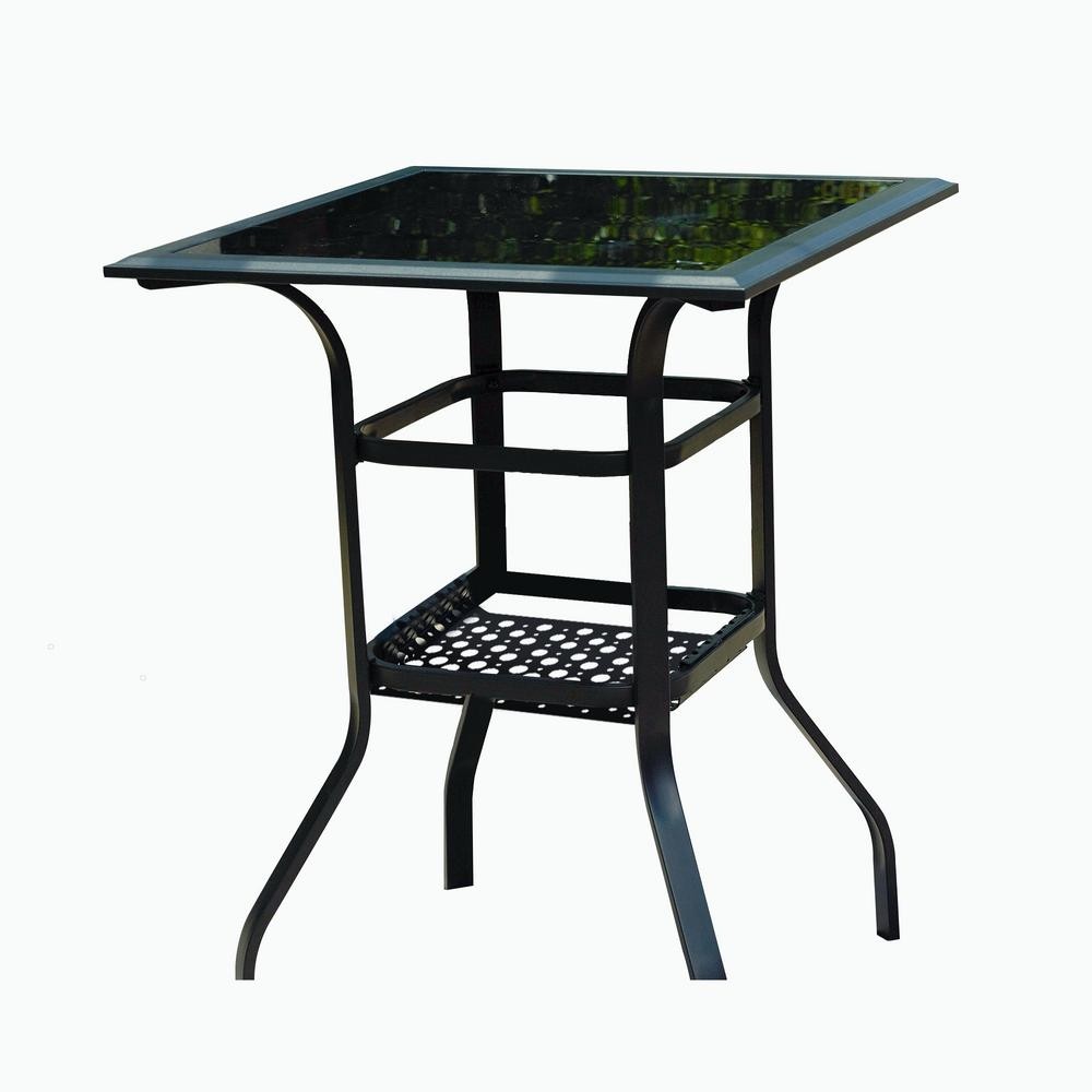 Patio festival square metal bar height outdoor dining
