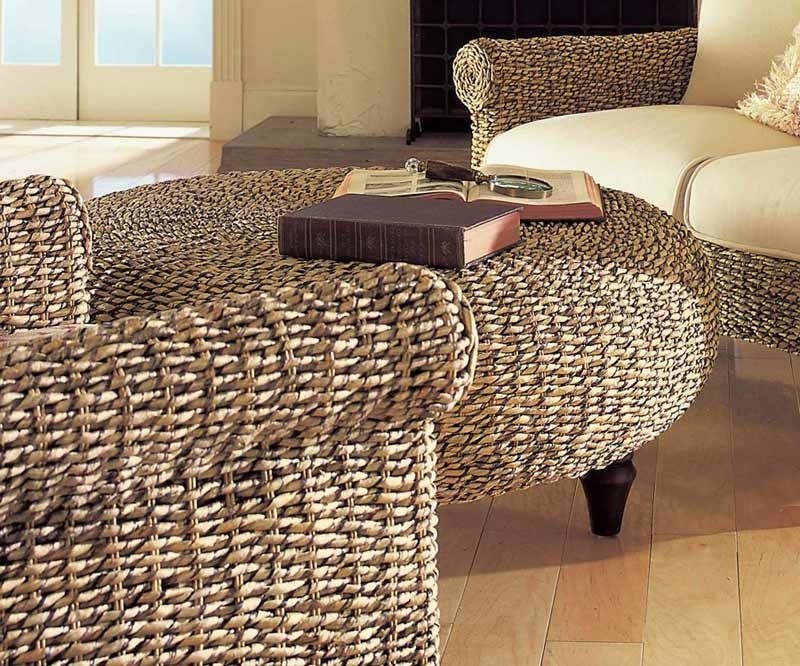 Rattan ottoman or coffee table with images ottoman in