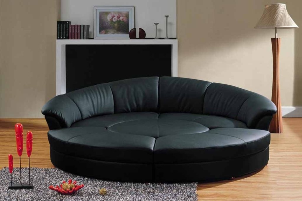 Round leather sofa modern round leather sectional sofa a94