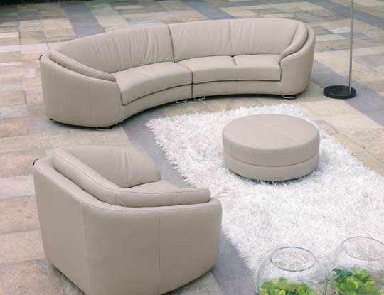 Round modern italian leather sofa m56 leather sectionals 1