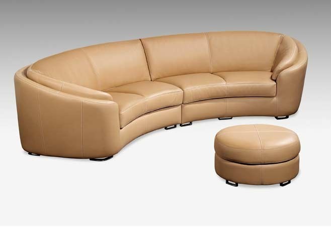 Round modern italian leather sofa m56 leather sectionals 2
