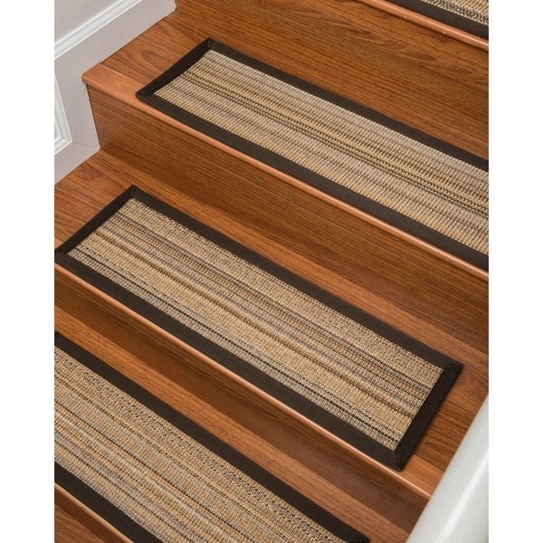 Shop lewis sisal carpet stair treads set of 13 multi